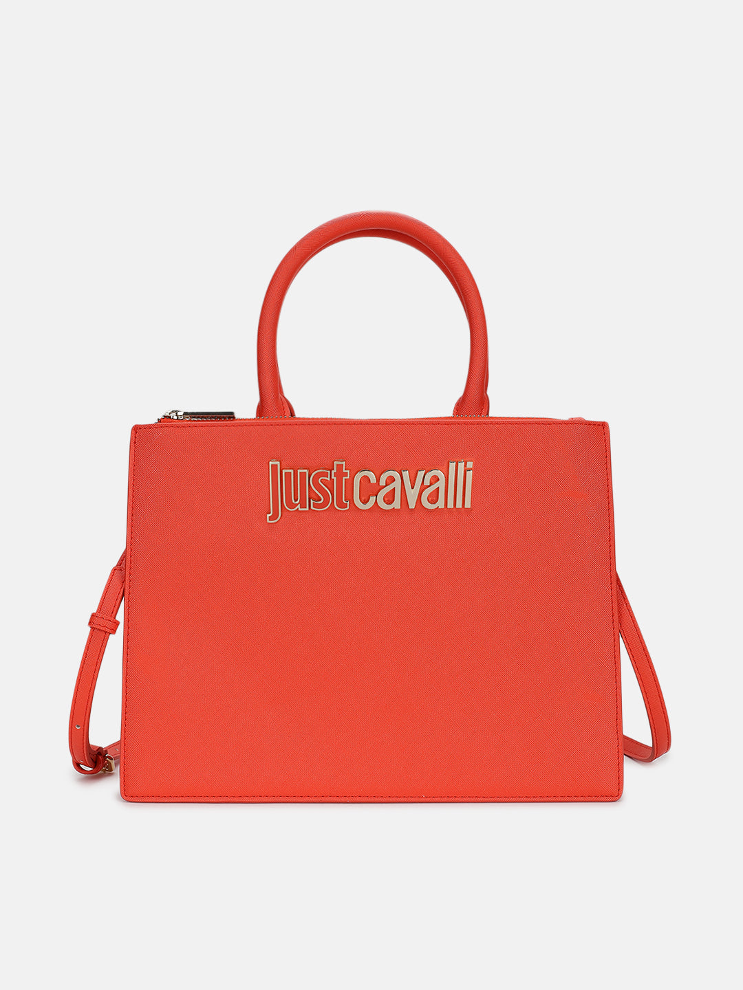 Shop Just Cavalli Women Red Solid Handheld Bag Online