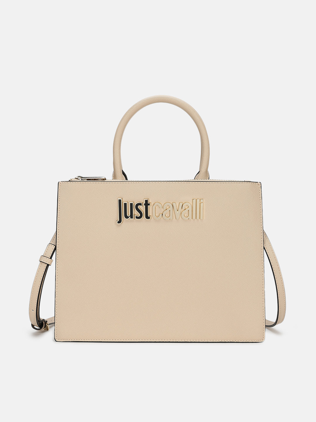 Just Cavalli Women Beige Solid Handheld Bags