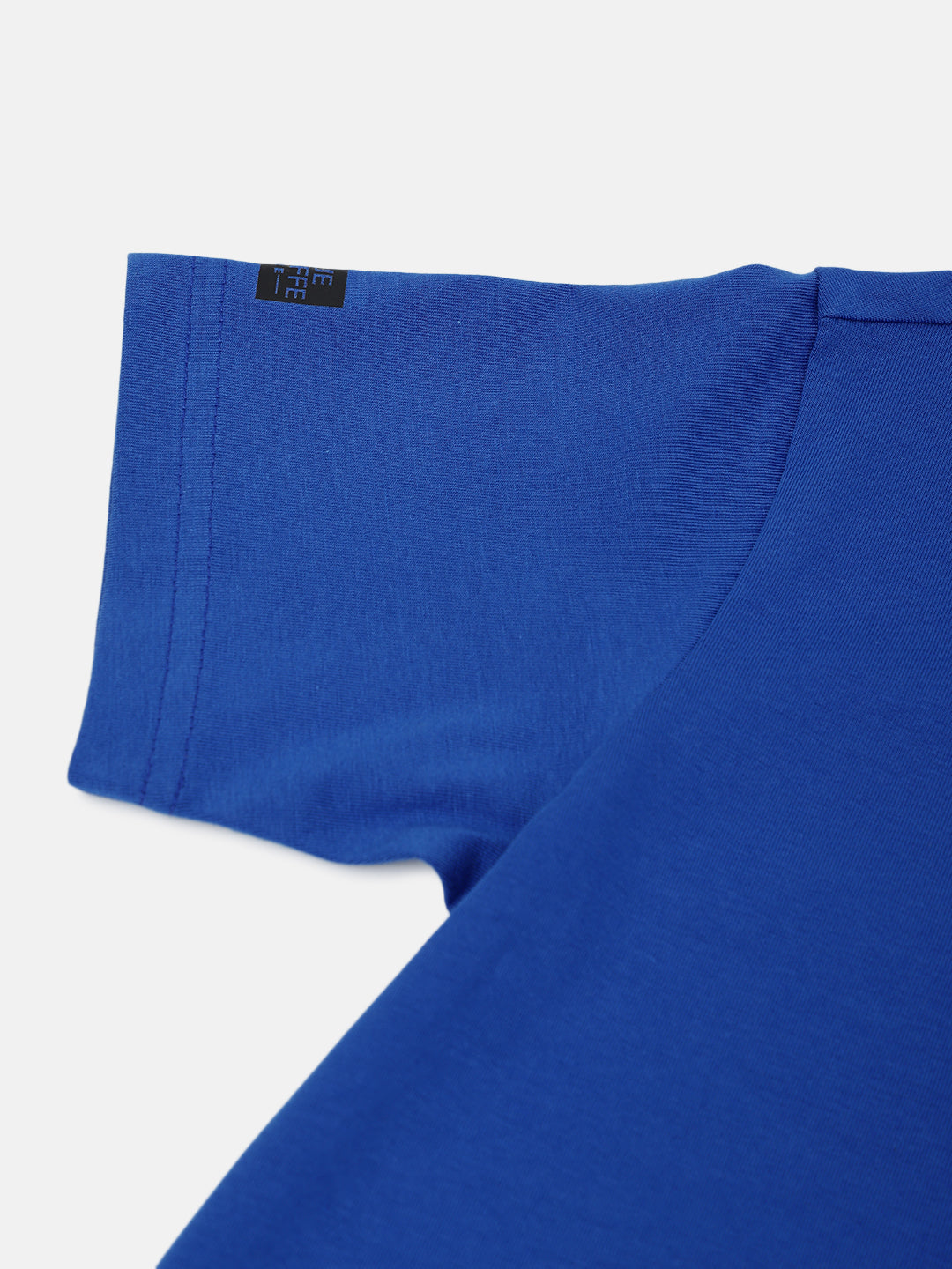 Blue Giraffe Boys Deep Blue Solid Round Neck Short Sleeve Tshirt