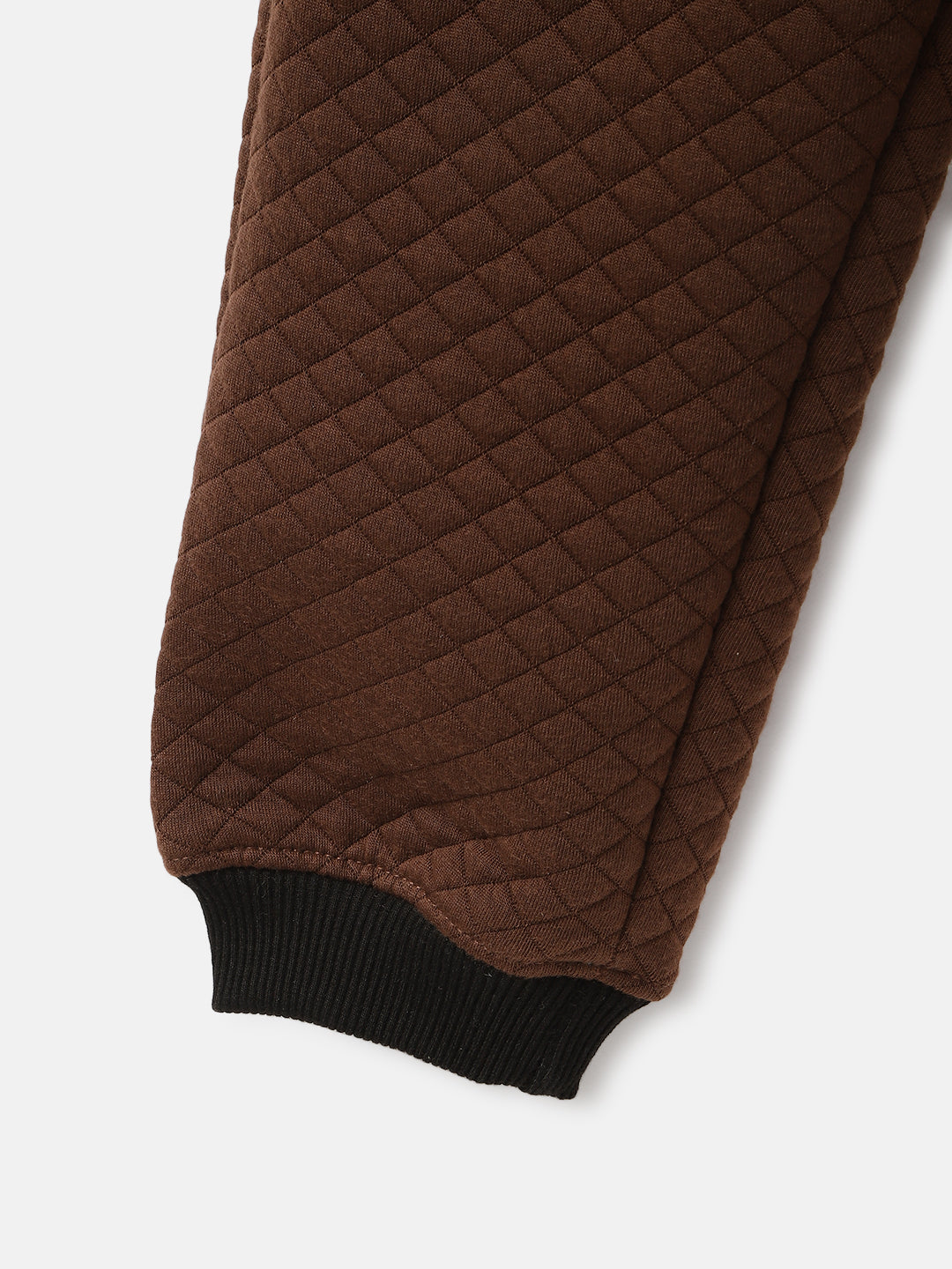 Blue Giraffe Boys Brown Solid Regular Fit Mid-Rise Jogger Style Track Pants