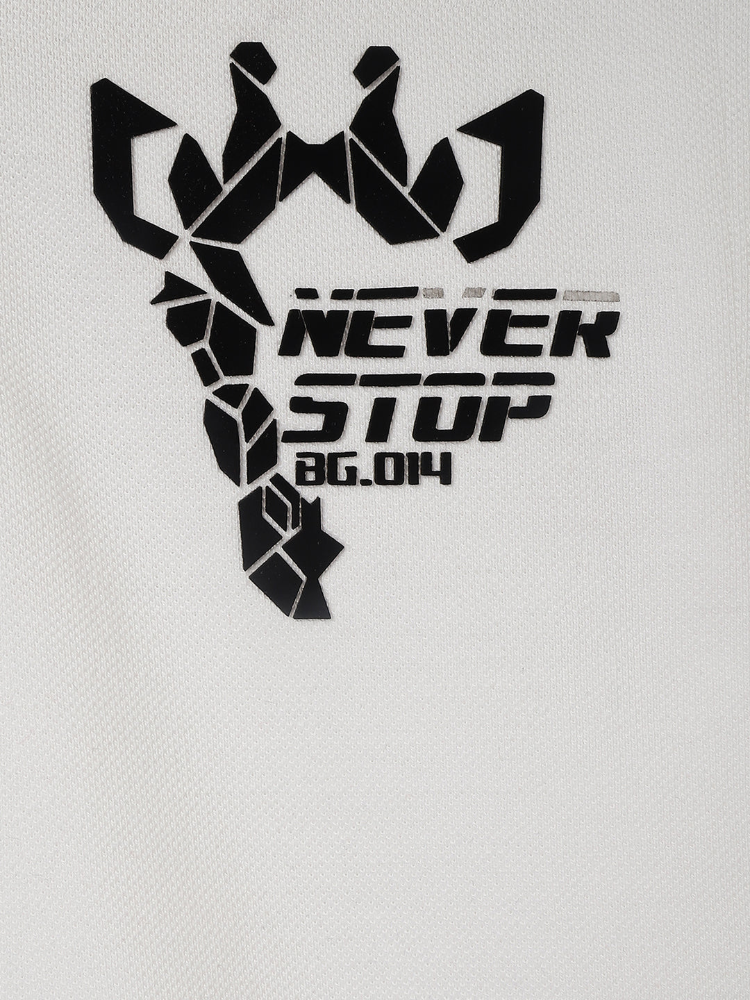 Blue Giraffe Boys White Solid Polo Collar Short Sleeves Tshirt