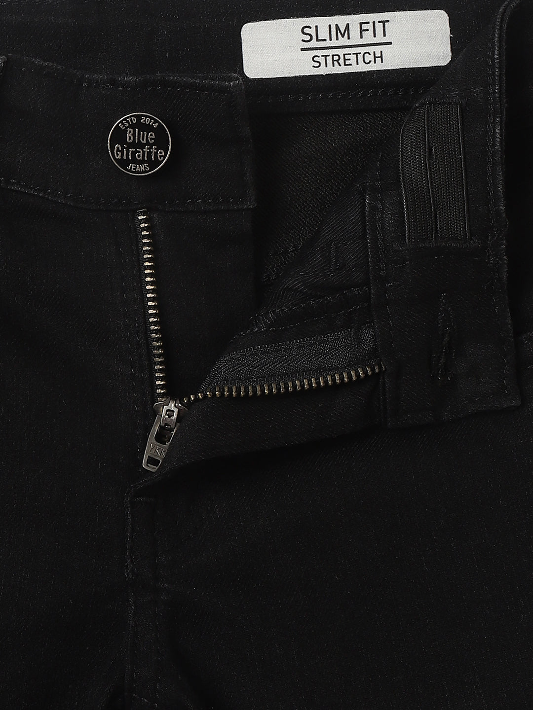 Blue Giraffe Boys Black Washed Slim Fit Jeans