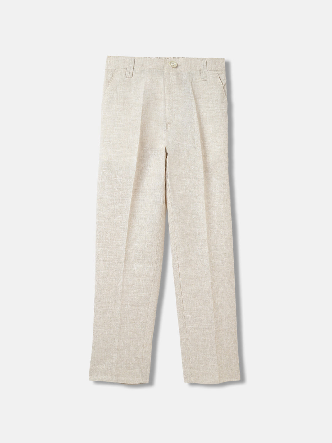 Blue Giraffe Boys Beige Embroidered 3 Piece Set