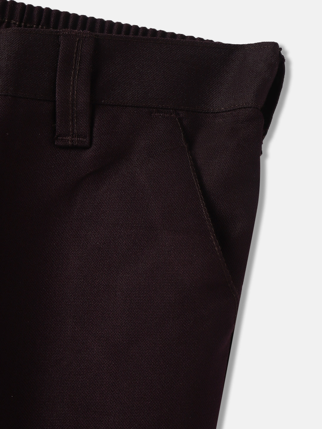 Blue Giraffe Boys Wine Self Design Spread Collar Full Sleeves Waist Coat Set