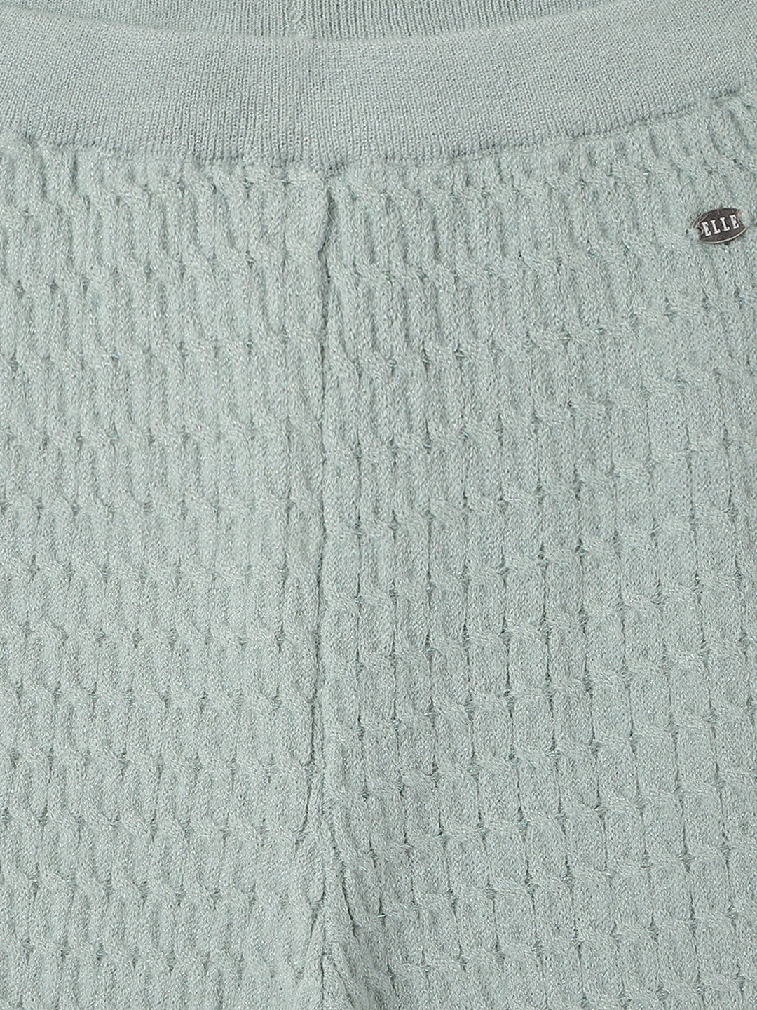 Elle Girls Self Design Mid-Rise Flat-Front Trouser