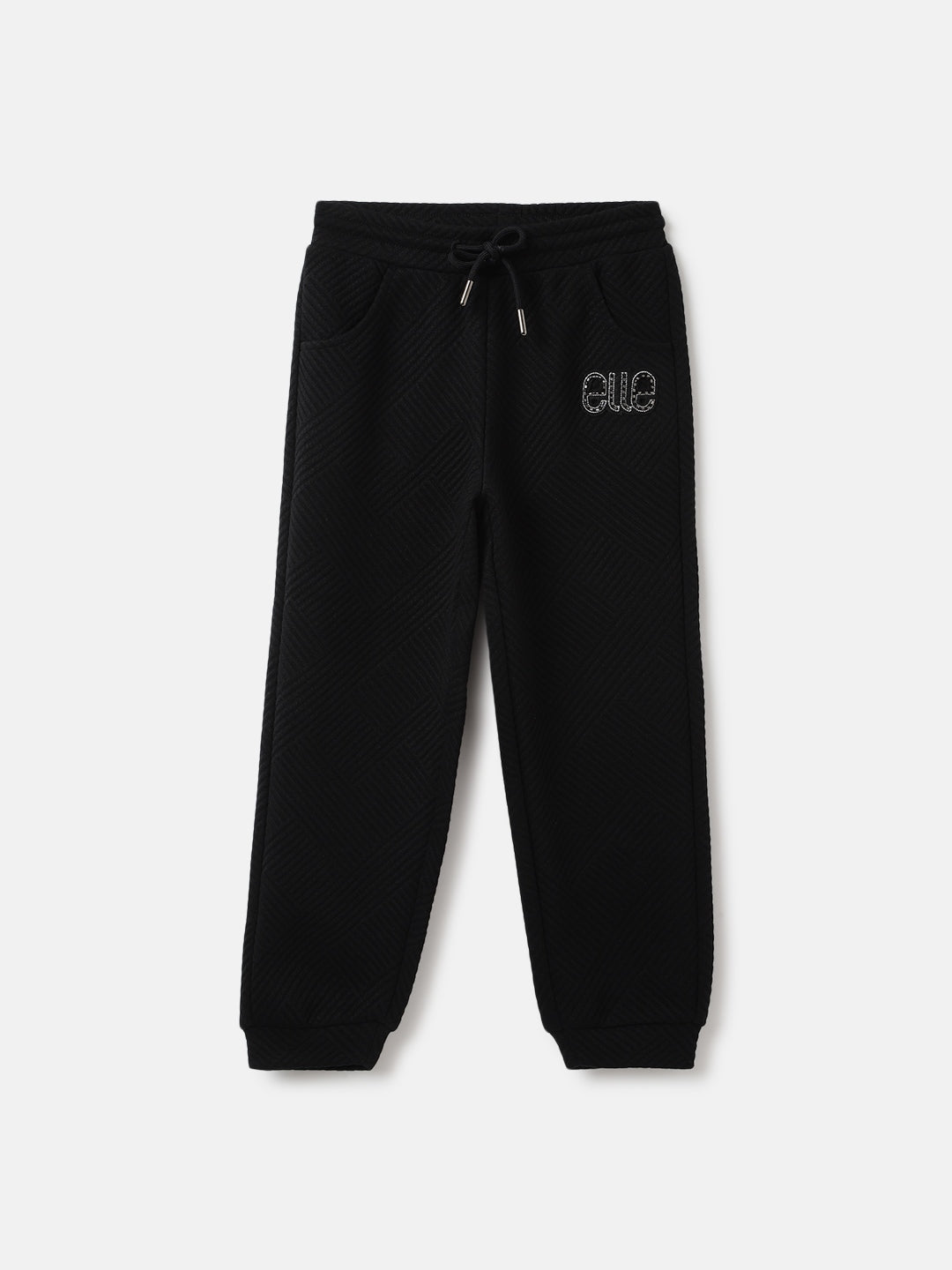 Shop Elle Girls Black Solid Relaxed Fit Mid-Rise Joggers Style Track Pant  Online