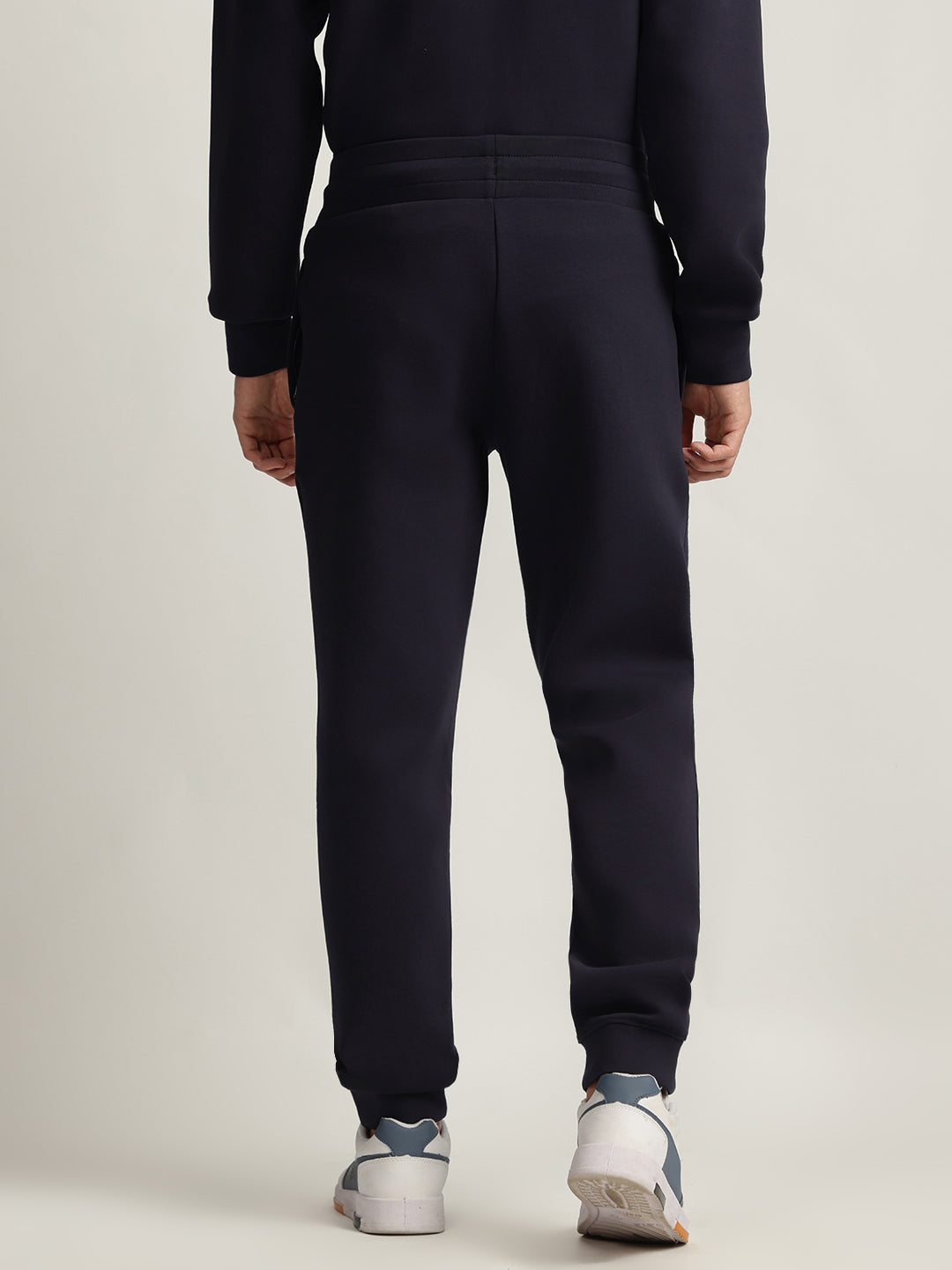 Iconic Men Navy Blue Solid Regular Fit Jogger Style Track Pants