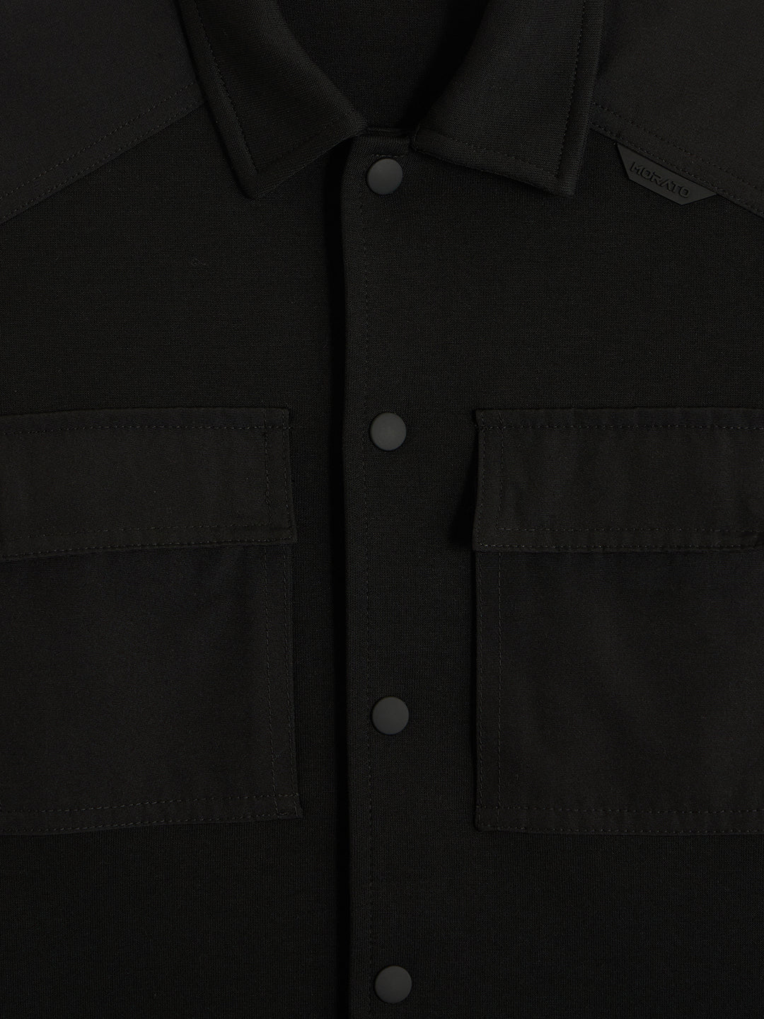 Antony Morato Boys Black Solid Spread Collar Full Sleeves Shirt