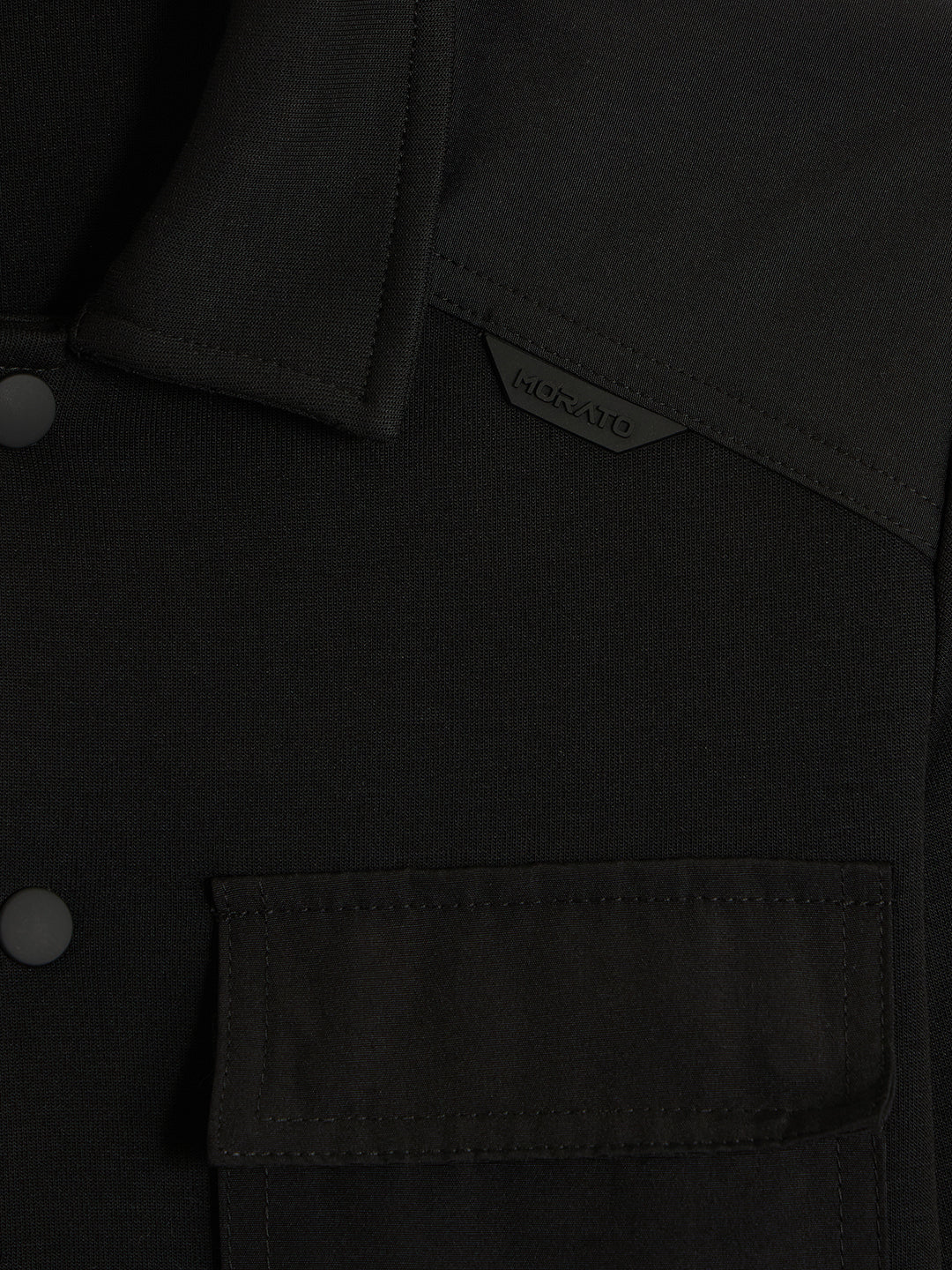 Antony Morato Boys Black Solid Spread Collar Full Sleeves Shirt