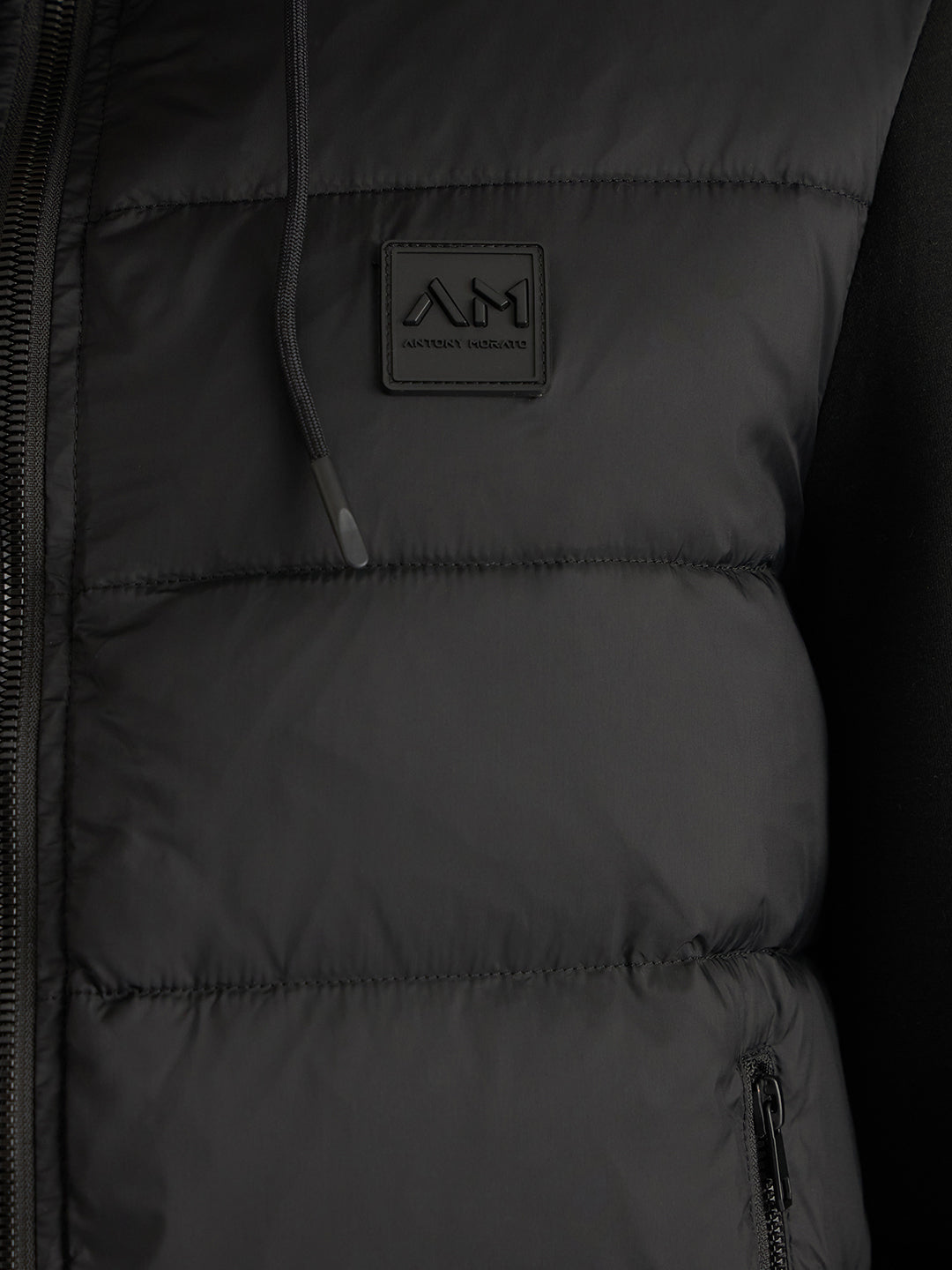 Antony Morato Men Black Solid Hooded Full Sleeves Puffer Jacket