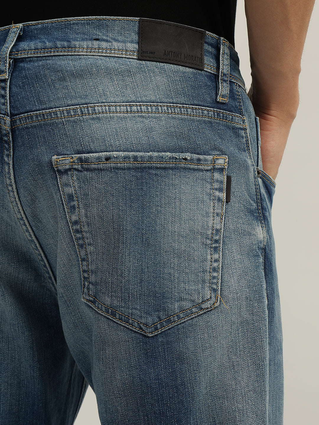 Antony Morato Men Washed Mid-Rise Jeans
