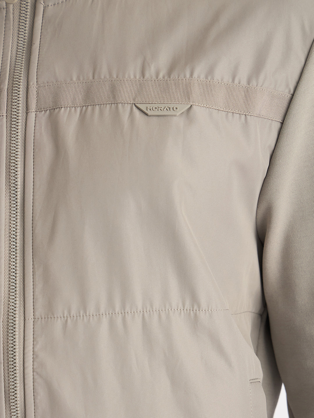 Antony Morato Men Grey Solid High Neck Full Sleeves Sweatshirt