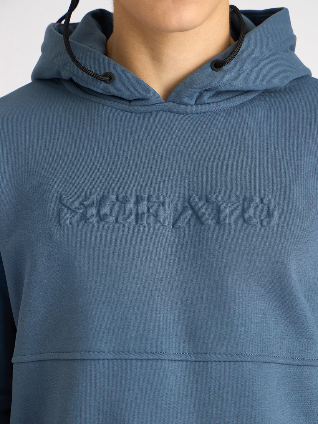 Antony Morato Men Blue Solid Hooded Full Sleeves Sweatshirt