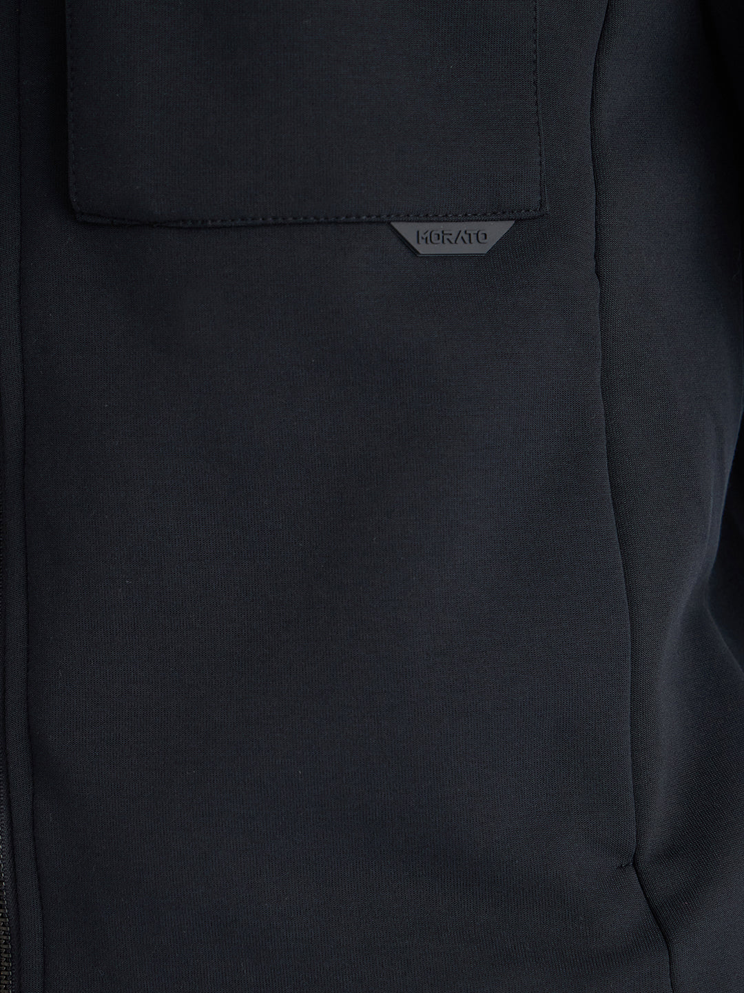 Antony Morato Men Blue Solid Stand Collar Full Sleeves Sweatshirt