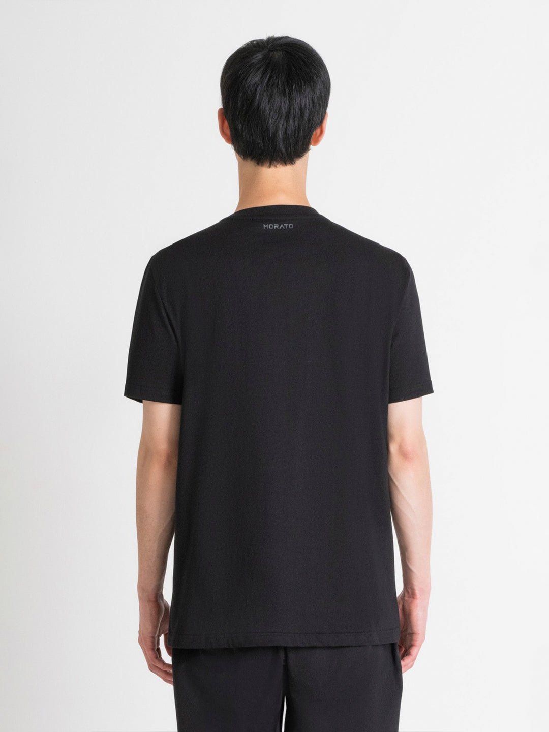 Antony Morato Men Black Printed Round Neck Short Sleeves Tshirt