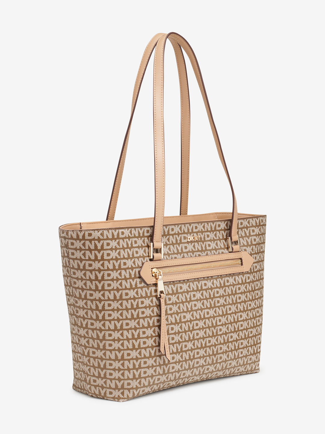 Dkny Women Brown Printed Tote Bags