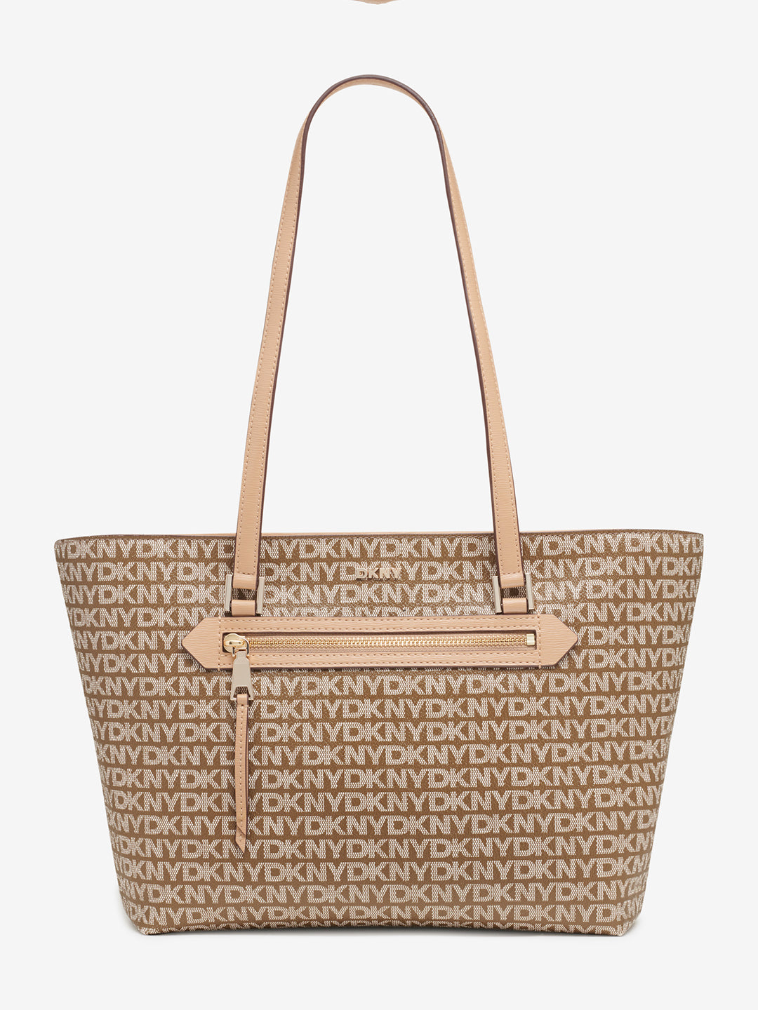 Dkny Women Brown Printed Tote Bags