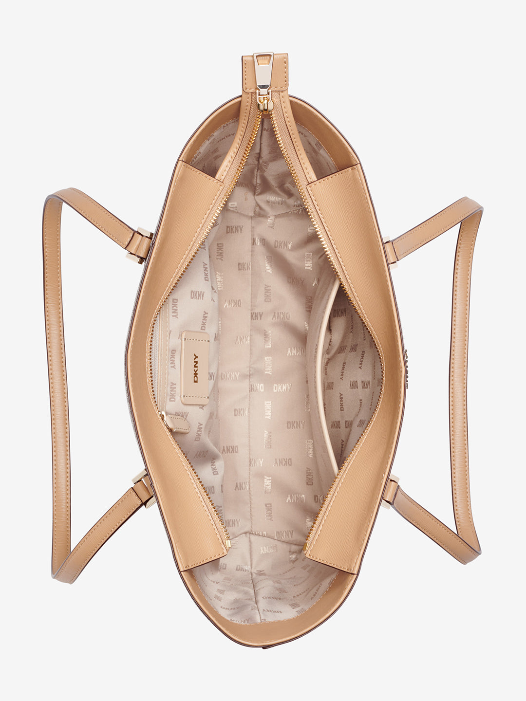 Dkny Women Brown Printed Tote Bags