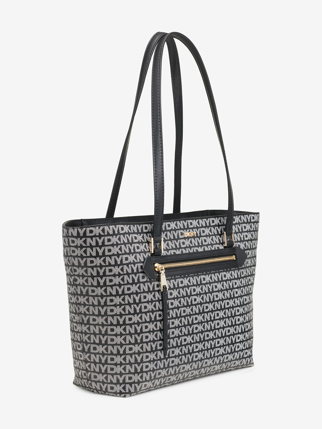 Dkny Women Black Printed Tote Bags