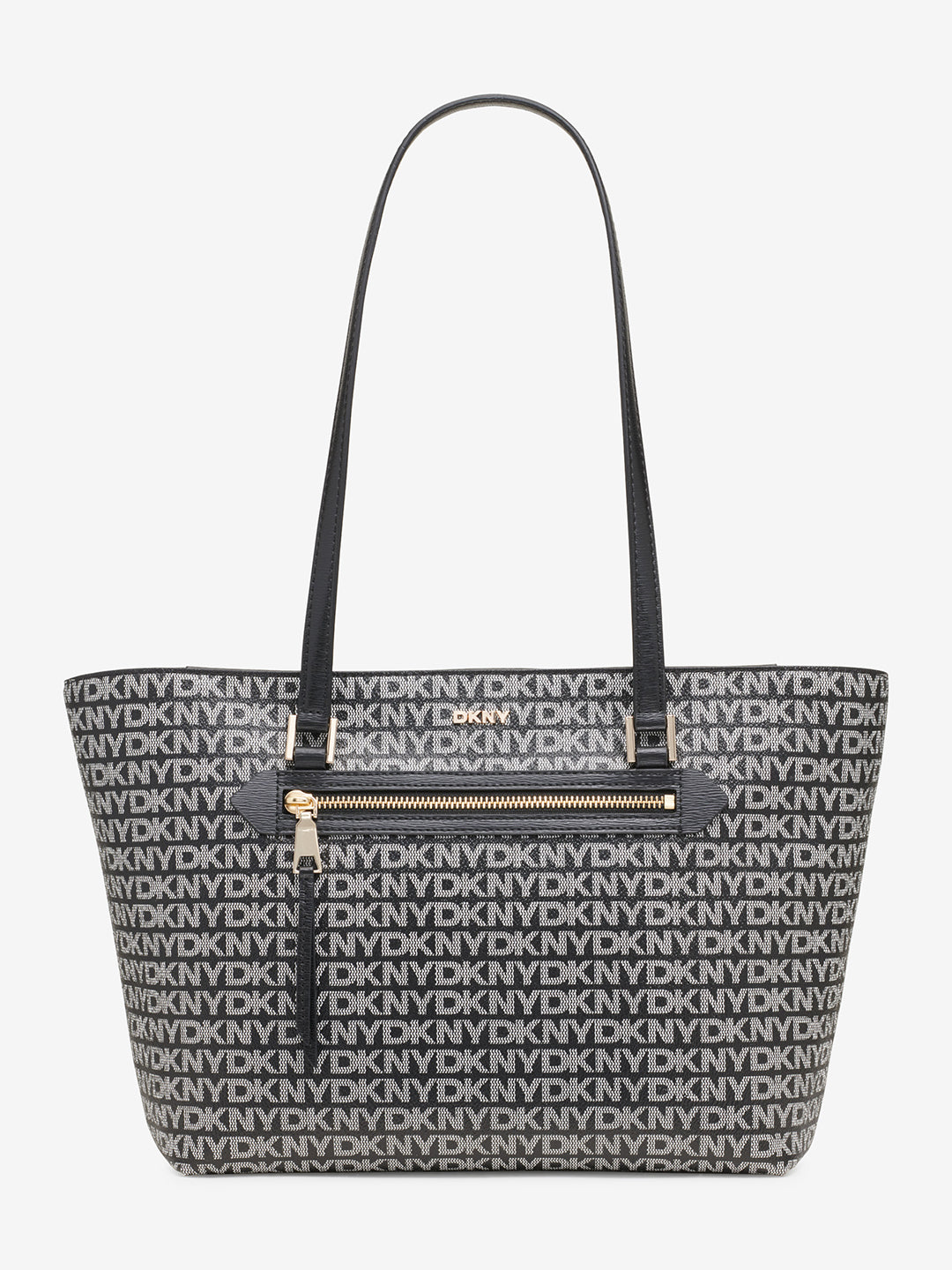 Dkny Women Black Printed Tote Bags