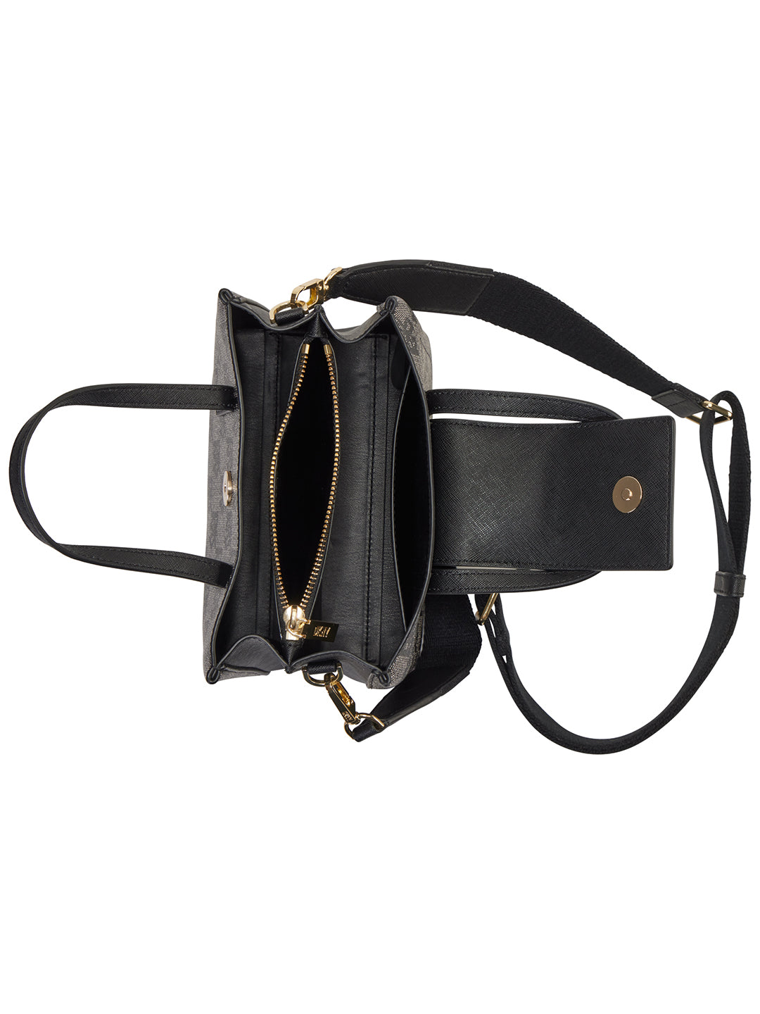 Dkny Women Black Printed Crossbody Bags