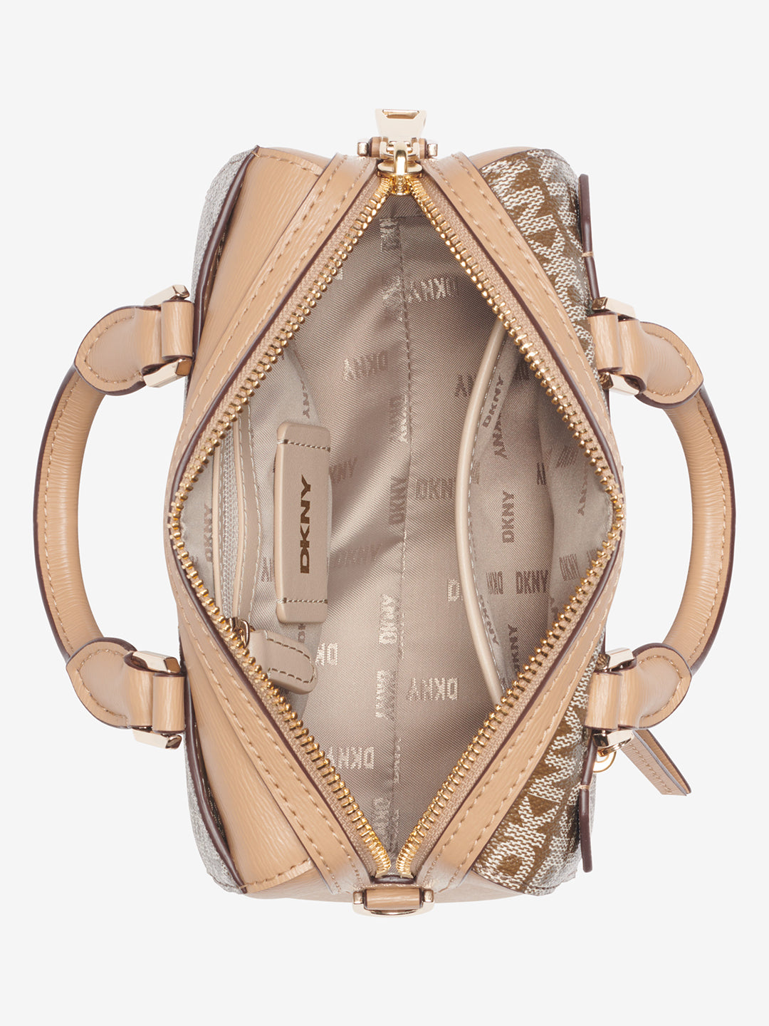 Dkny Women Brown Printed Handheld Bags