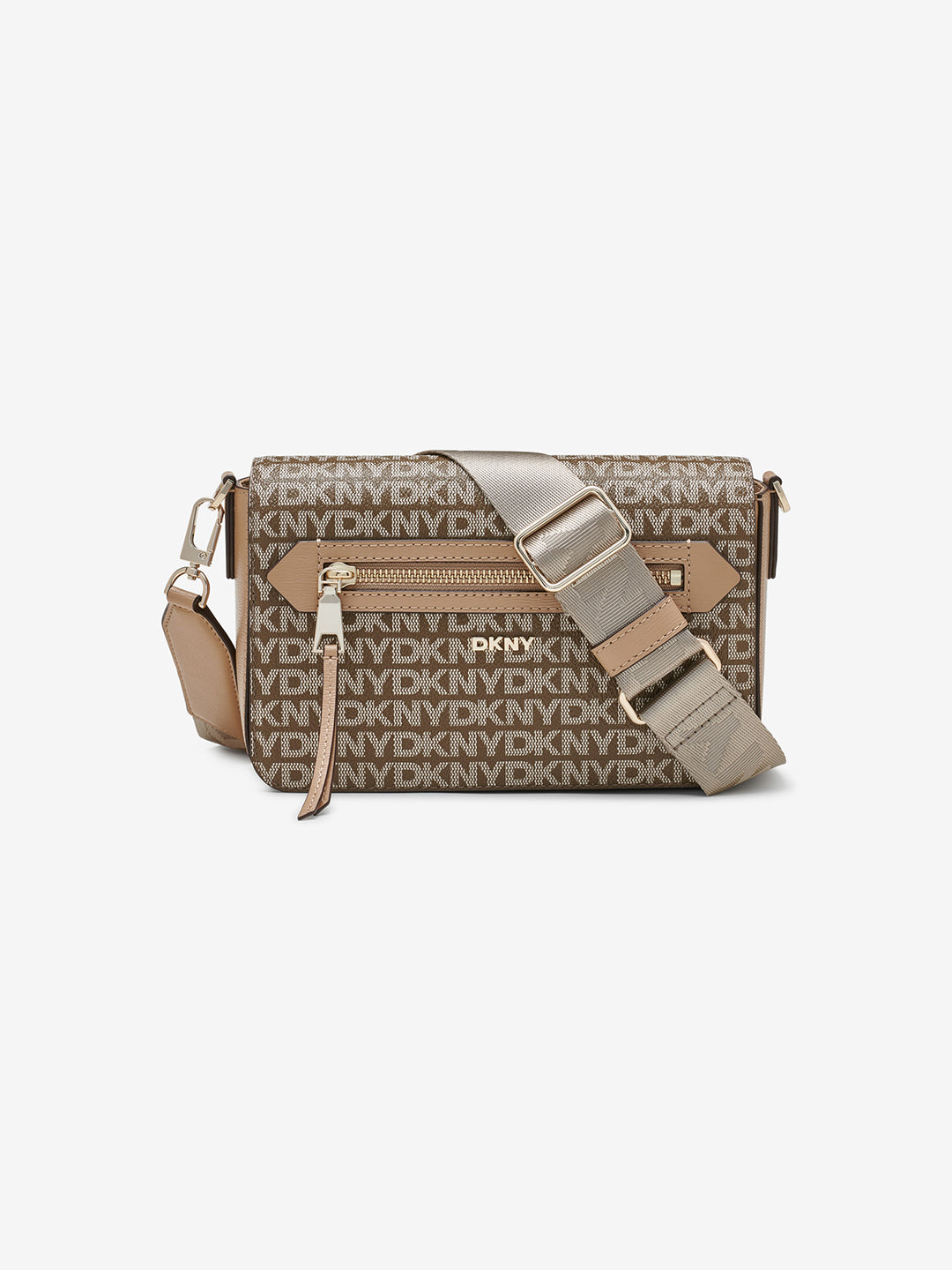 Dkny Women Brown Printed Crossbody Bags