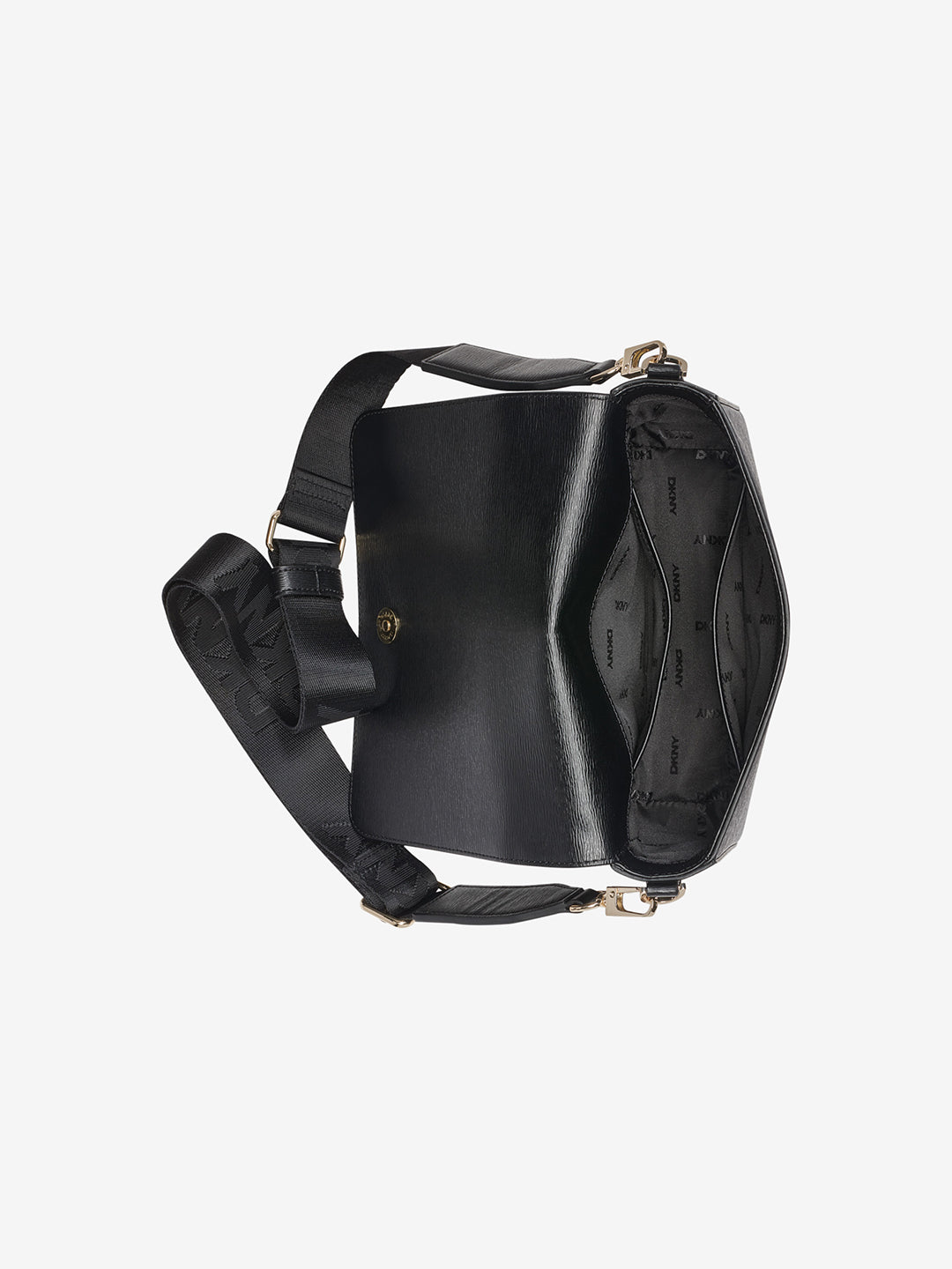 Dkny Women Black Printed Crossbody Bags