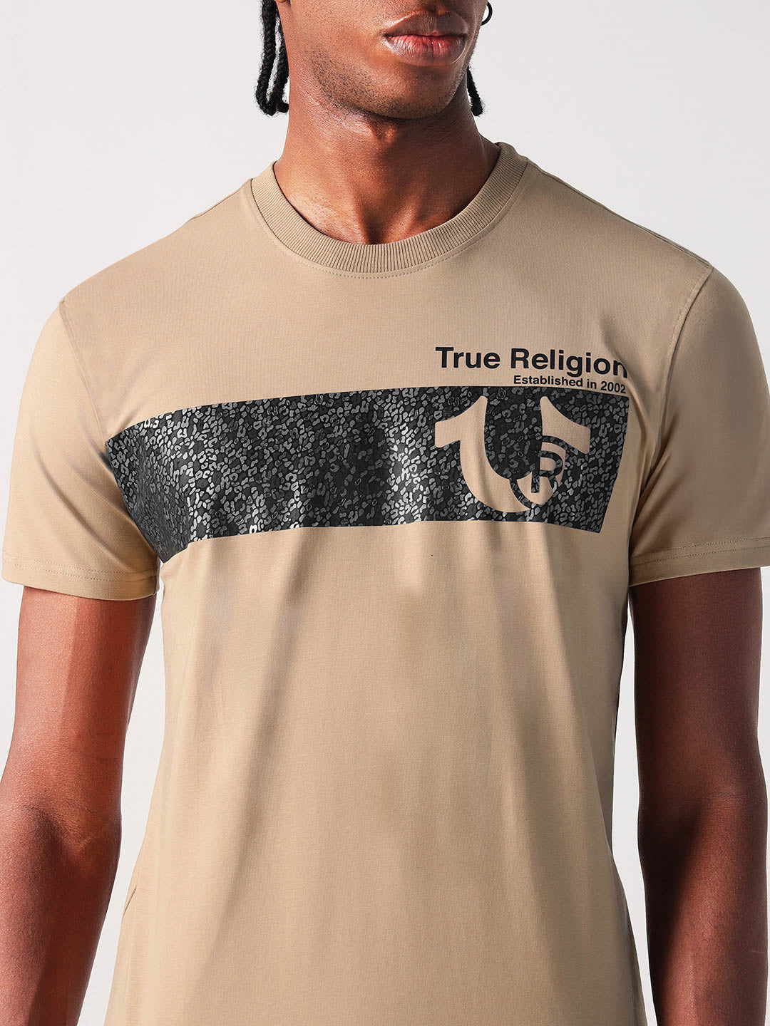 True Religion Men Printed Round Neck Short Sleeves T-Shirt