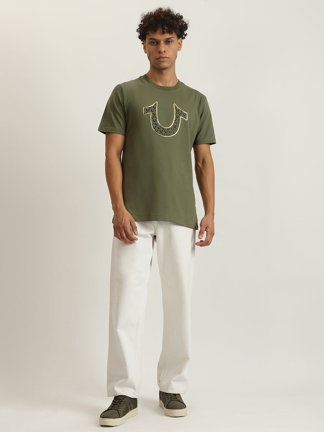 True Religion Men Printed Round Neck Short Sleeves T-Shirt