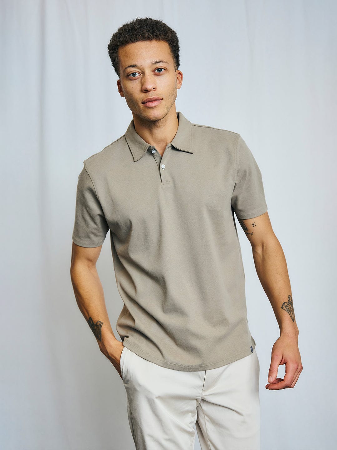 Bruun & Stengade Men Green Solid Polo Tshirt