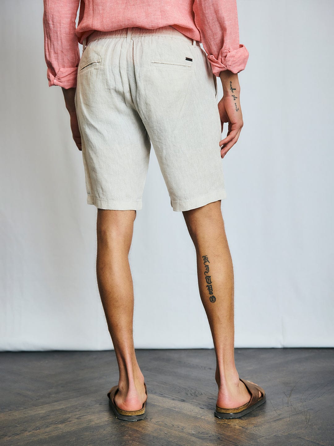 Bruun & Stengade Men Sand Regular Fit Solid Shorts