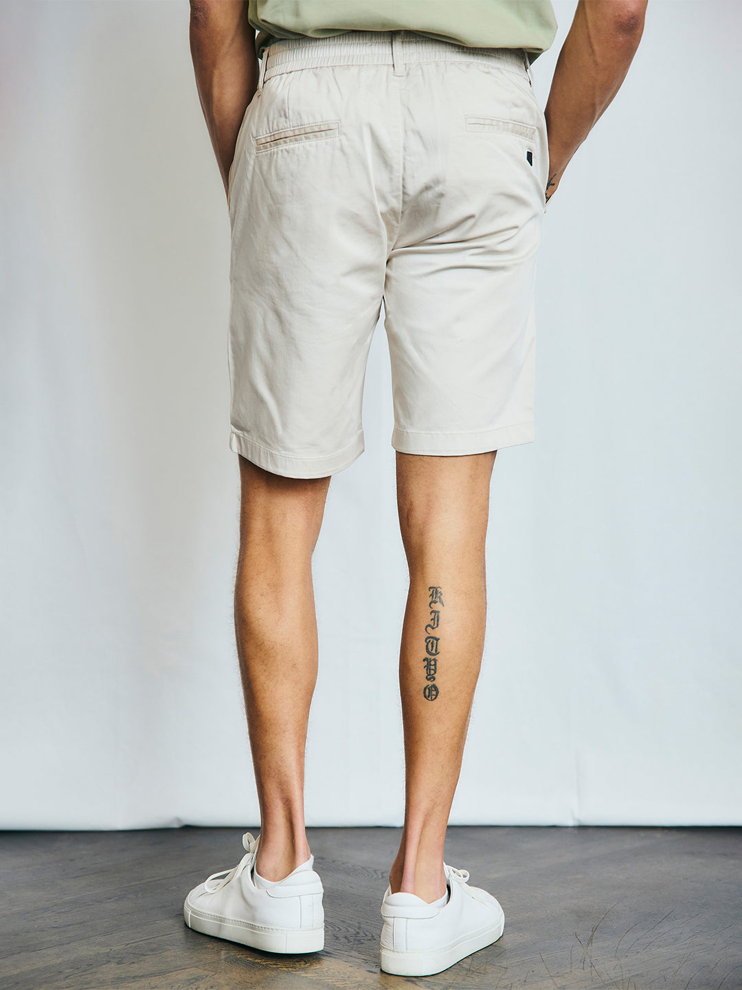 Bruun & Stengade Men Beige Regular Fit Solid Shorts