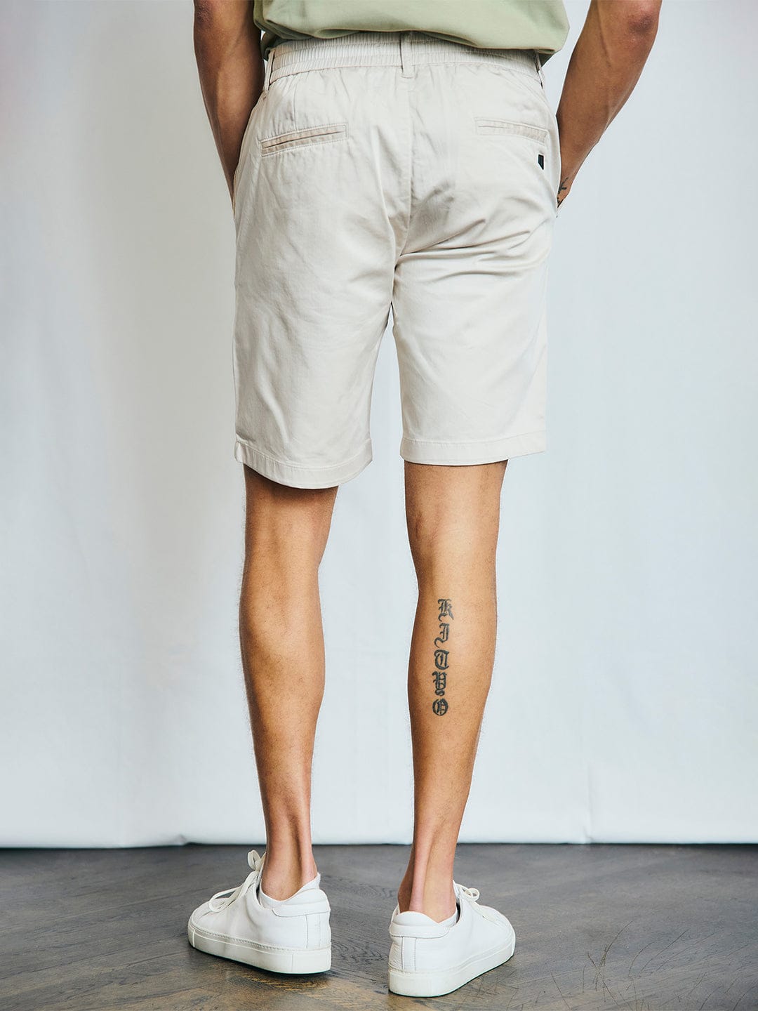 Bruun & Stengade Men Beige Regular Fit Solid Shorts