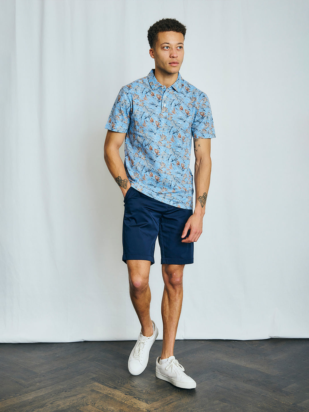 Bruun & Stengade Men Navy Regular Fit Solid Shorts