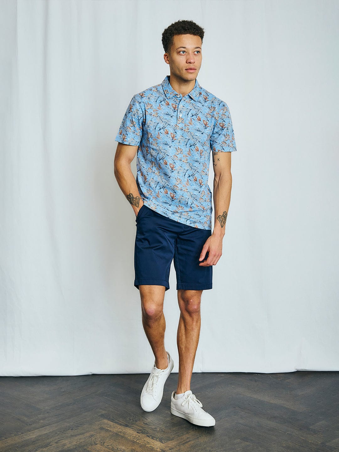 Bruun & Stengade Men Navy Regular Fit Solid Shorts