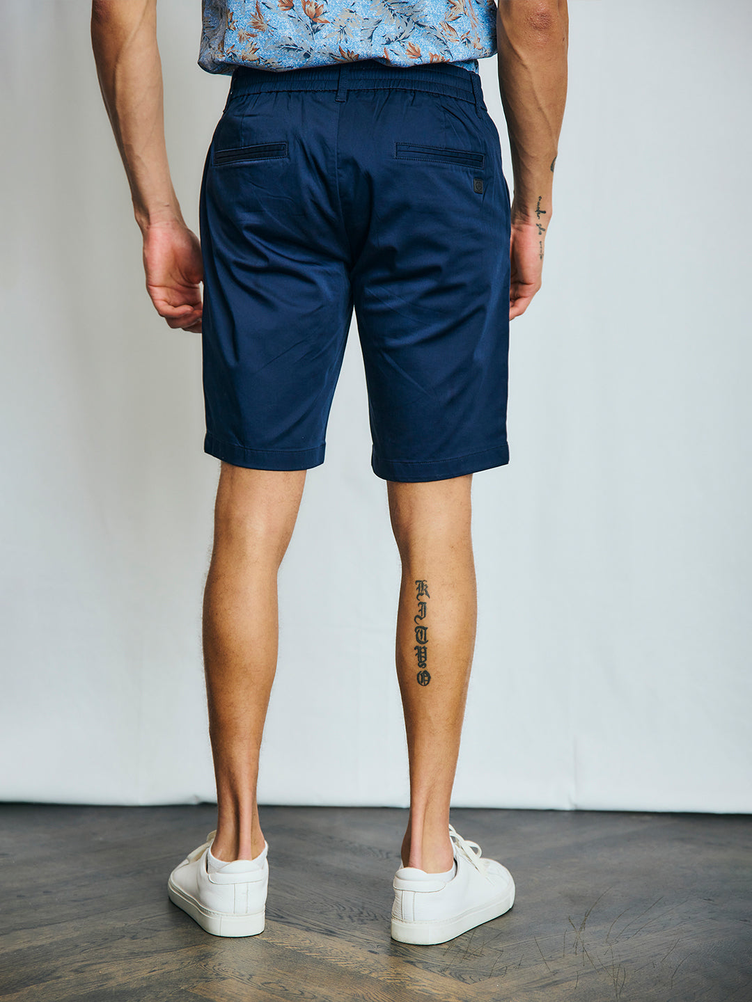 Bruun & Stengade Men Navy Regular Fit Solid Shorts