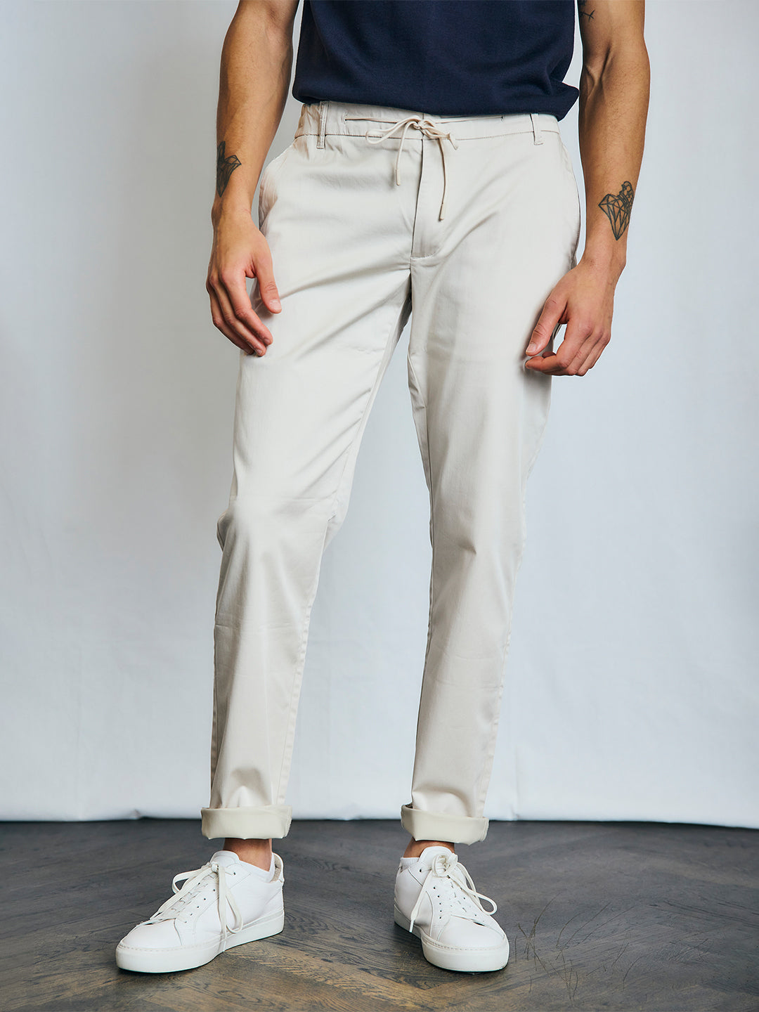 Bruun & Stengade Men Beige Regular Fit Solid Trouser