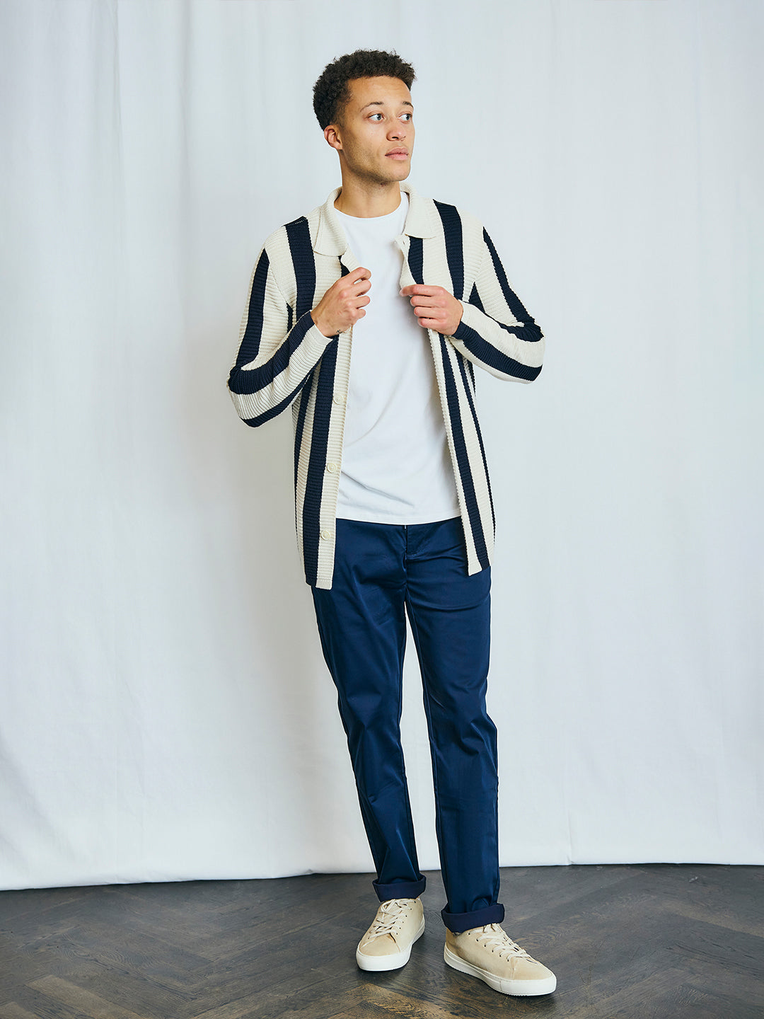 Bruun & Stengade Men Navy Regular Fit Solid Trouser