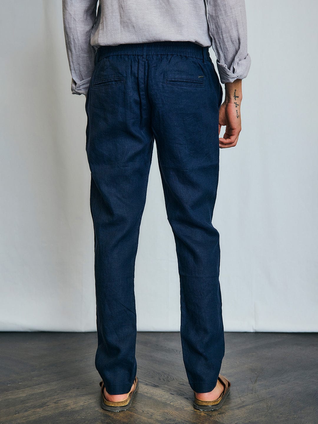 Bruun & Stengade Men Navy Regular Fit Solid Trouser