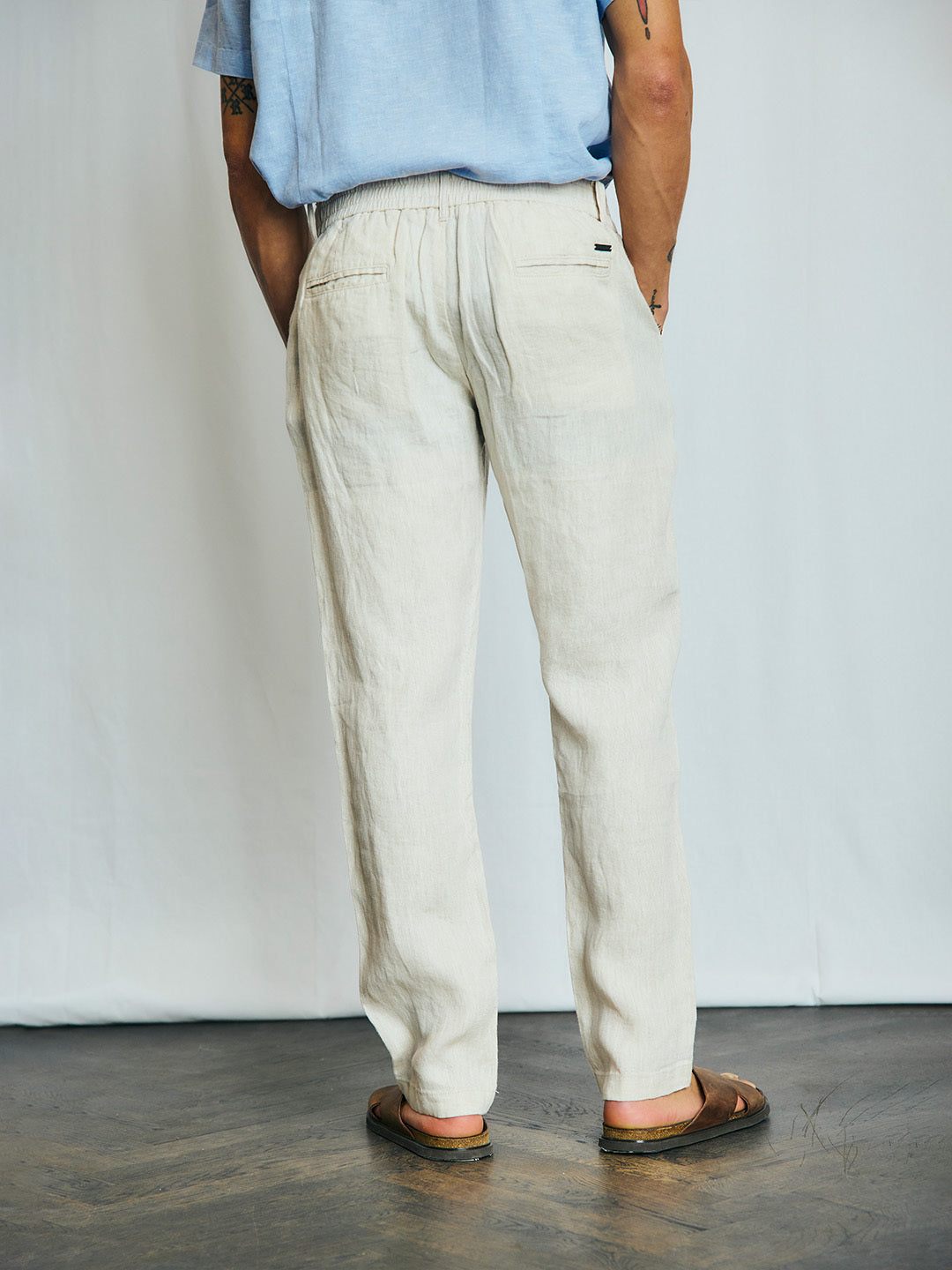 Bruun & Stengade Men Sand Regular Fit Solid Trouser