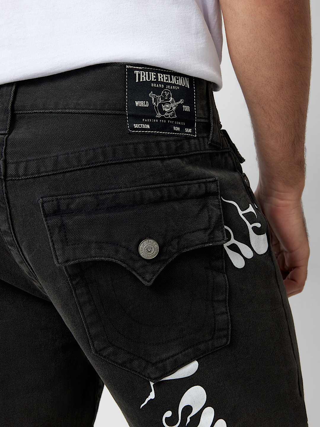 True Religion Men SN Rocco Slim Fit Pure Cotton Mid Rise Jeans