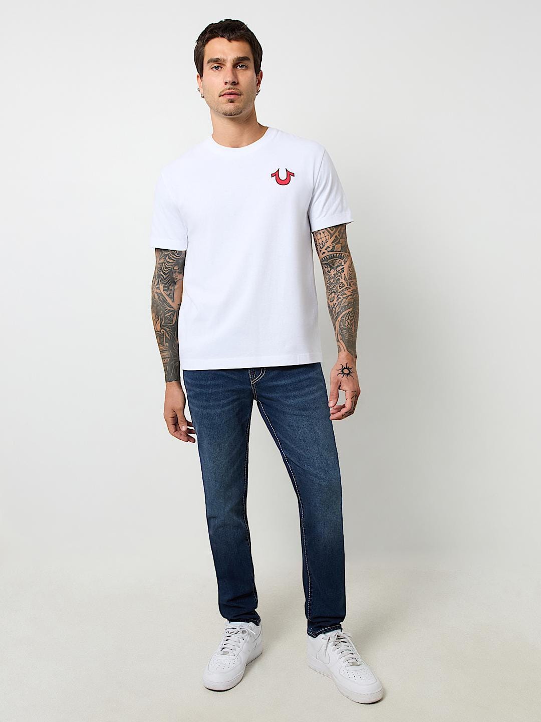 True Religion Men BIG T Rocco Slim Fit Dark Wash Jeans