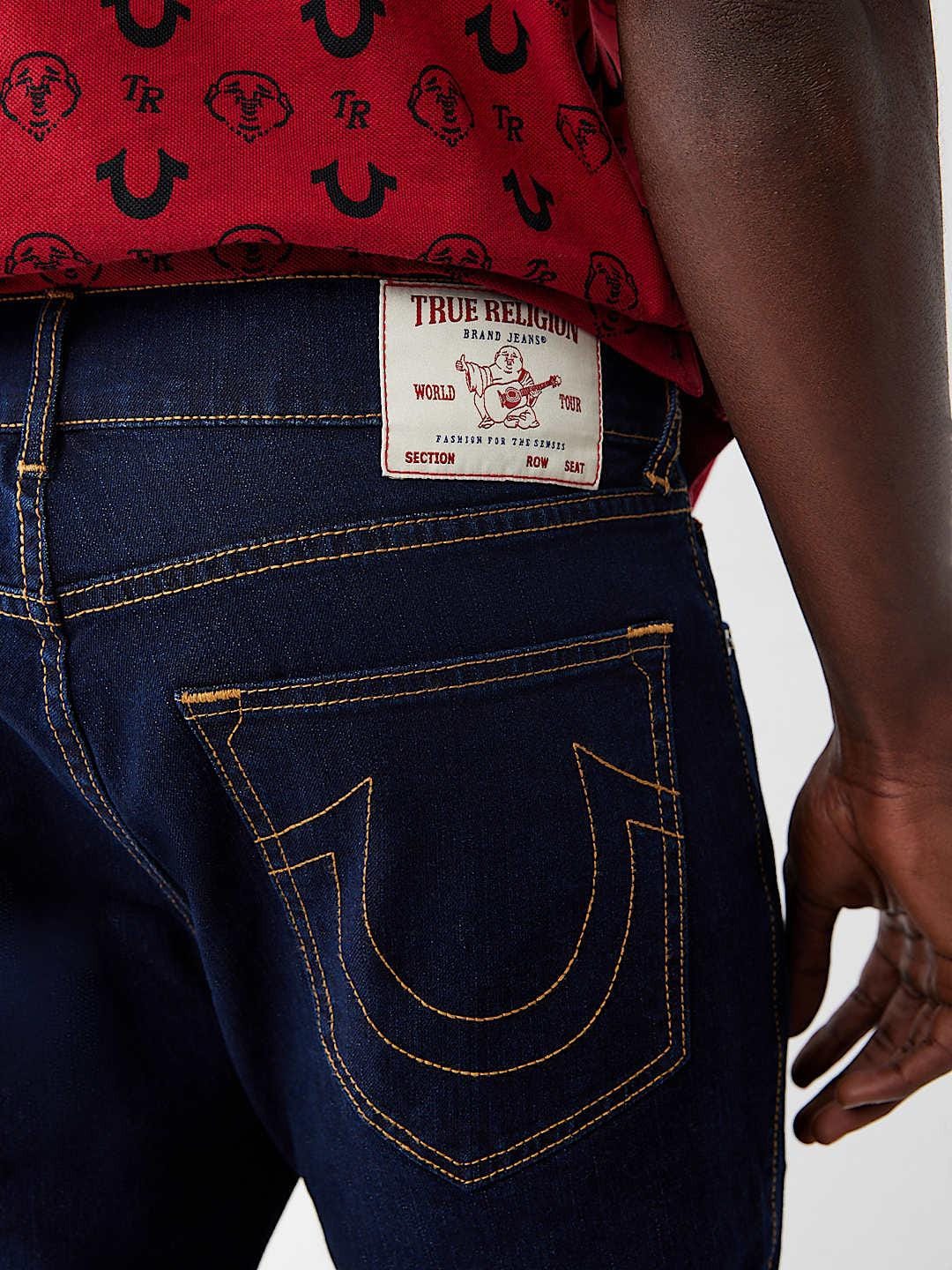 Shop True Religion Men Blue Slim Fit Washed Jeans Online – Iconic