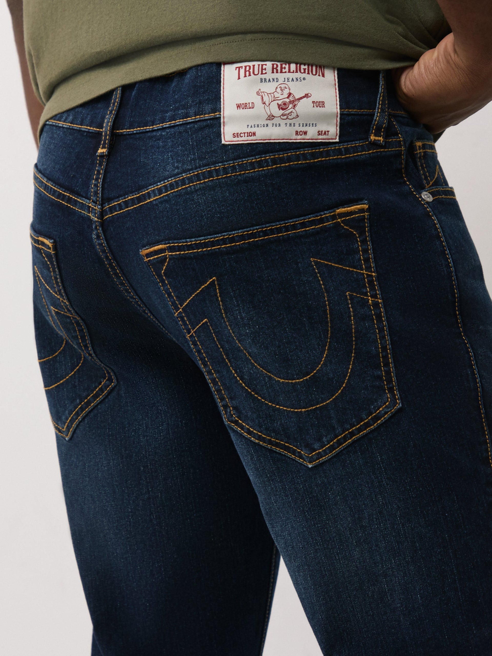 TRUE RELIGION Men RICKY SN Navy Blue Jeans