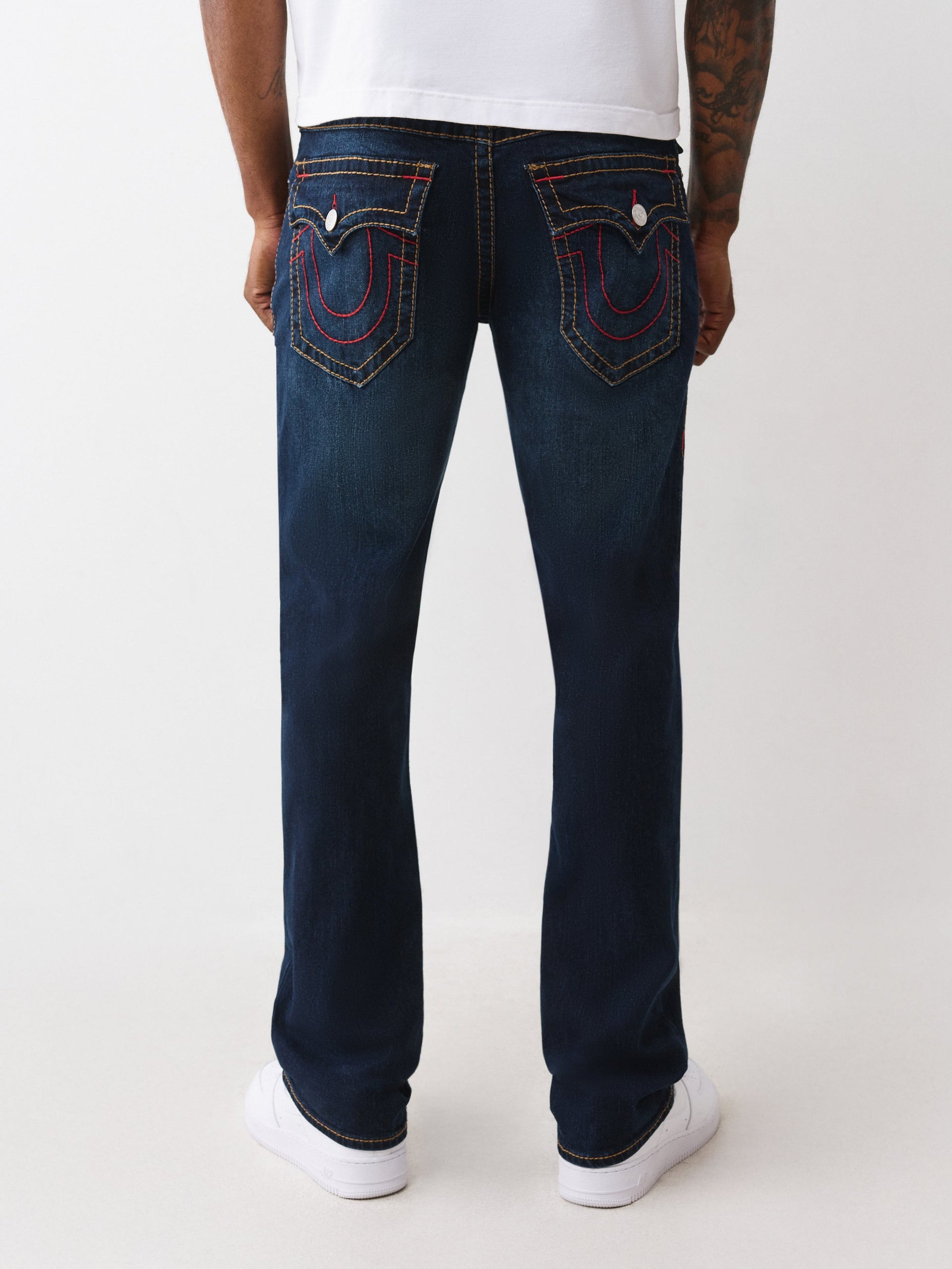 TRUE RELIGION Men RICKY Big T Navy Blue Jeans