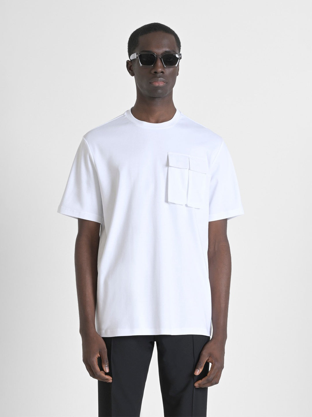 Antony Morato Mens White Round Neck Short Sleeve Solid Tshirt