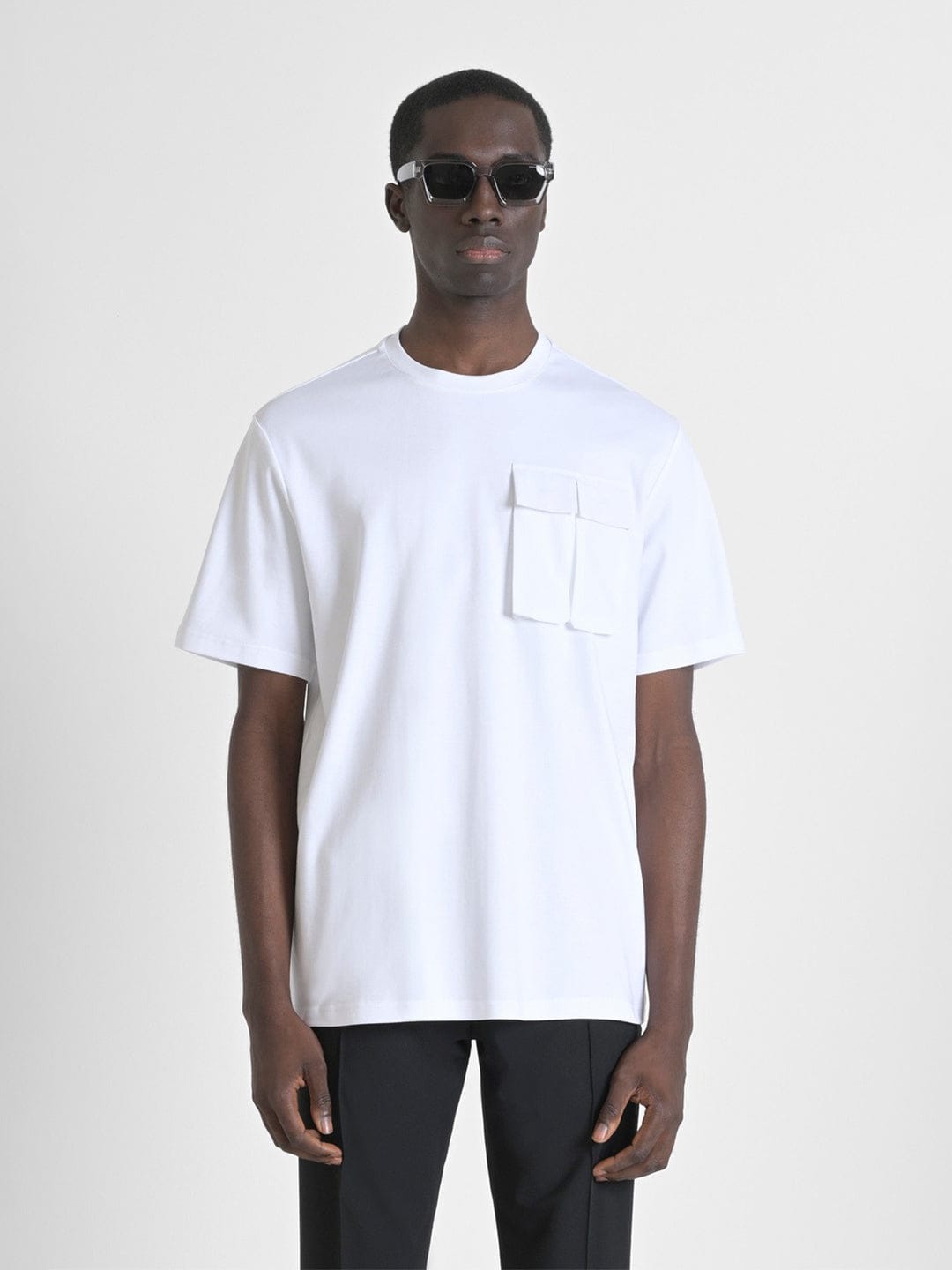 Antony Morato Mens White Round Neck Short Sleeve Solid Tshirt