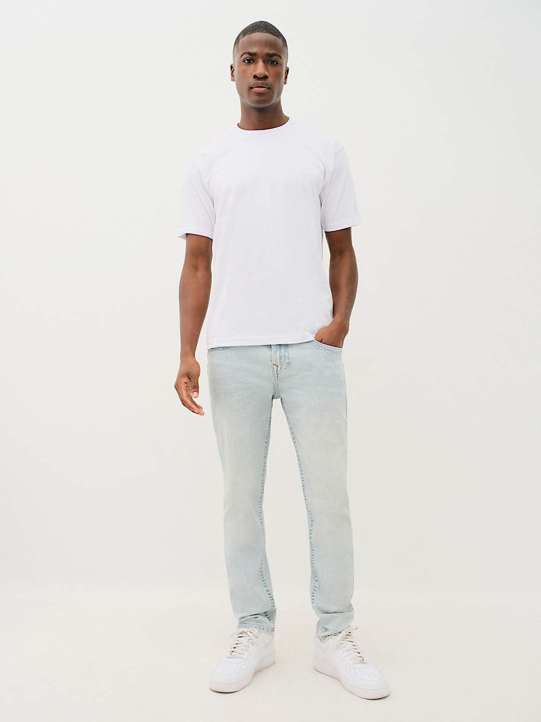 True Religion Men ROCCO SN Lightly Wash Blue Jeans