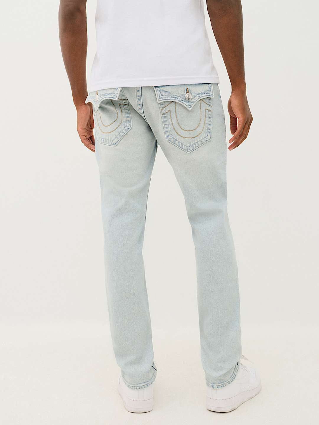 True Religion Men ROCCO SN Lightly Wash Blue Jeans